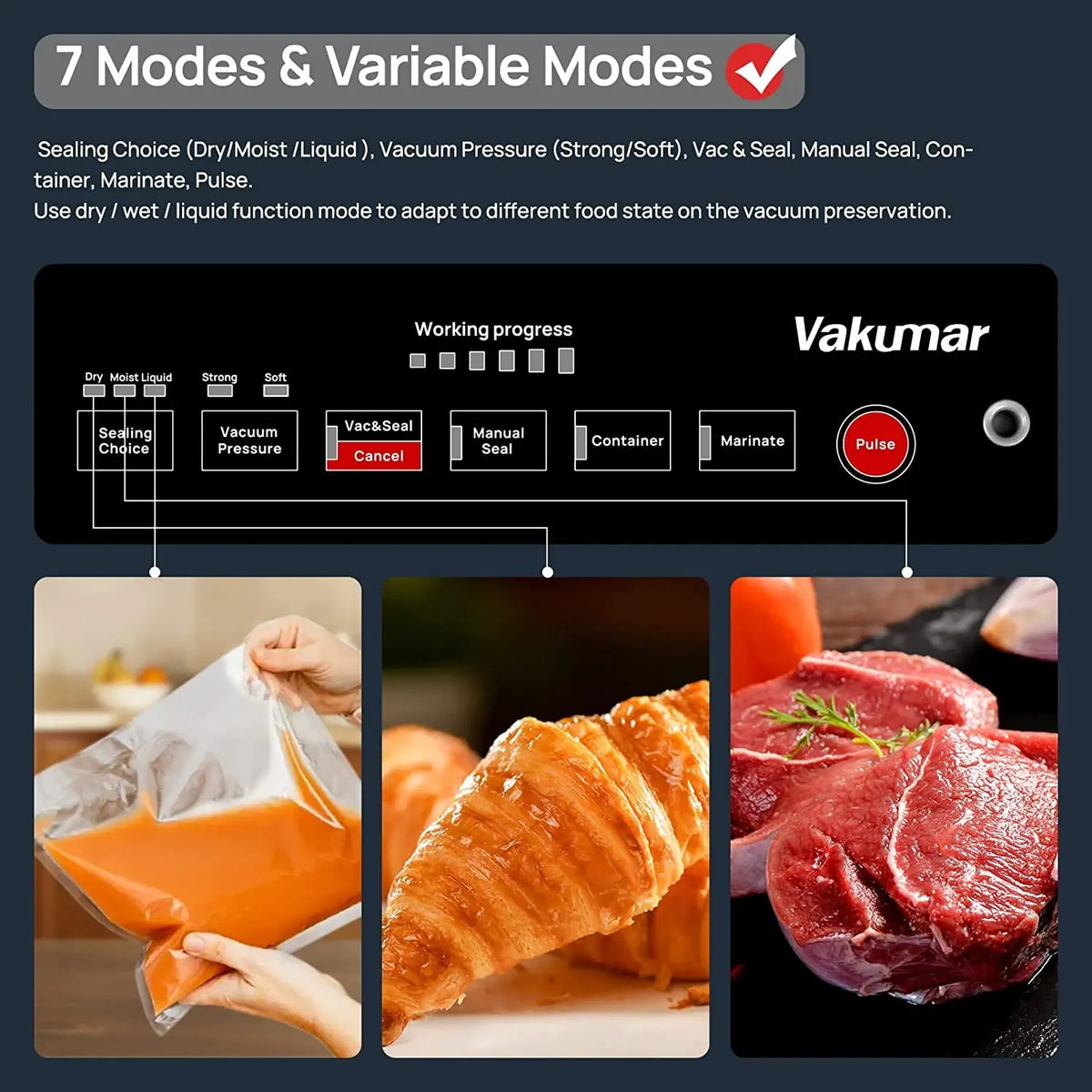 Vakumar Automatic Commercial Kitchen Food Vacuum Sealer Packaging Machine