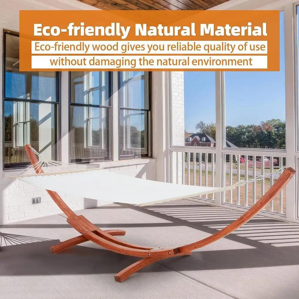 Heavy Duty Two Person Hammock With Sturdy Stand For Outdoors