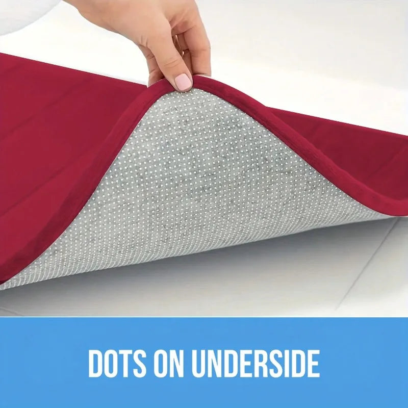 Memory Foam Bath Rug Non Slip Quick Dry Bathroom Mats