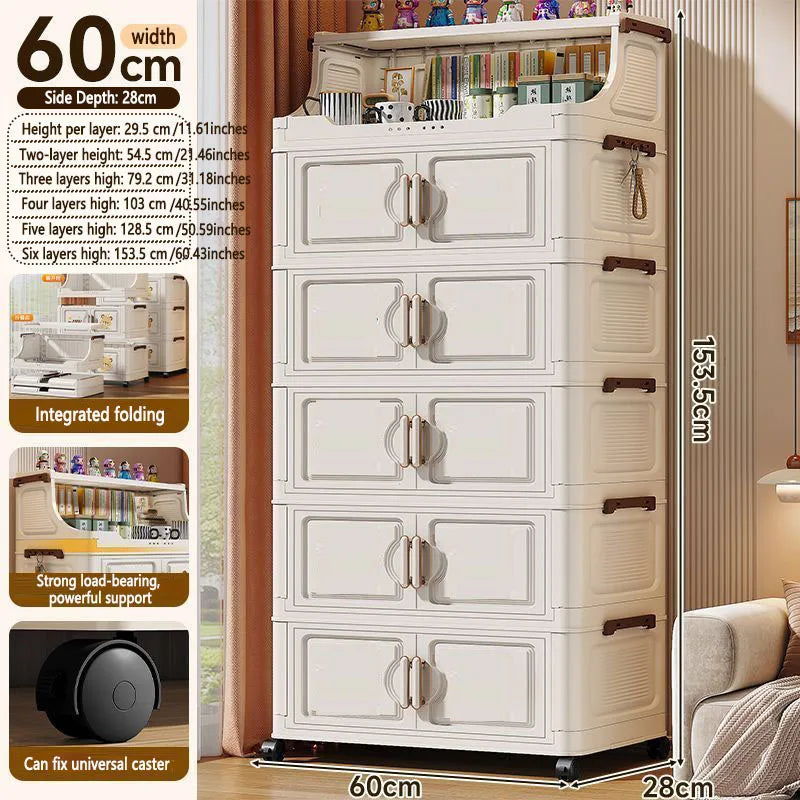 Plastic Foldable Multi Tier Toy Storage Rack Stand