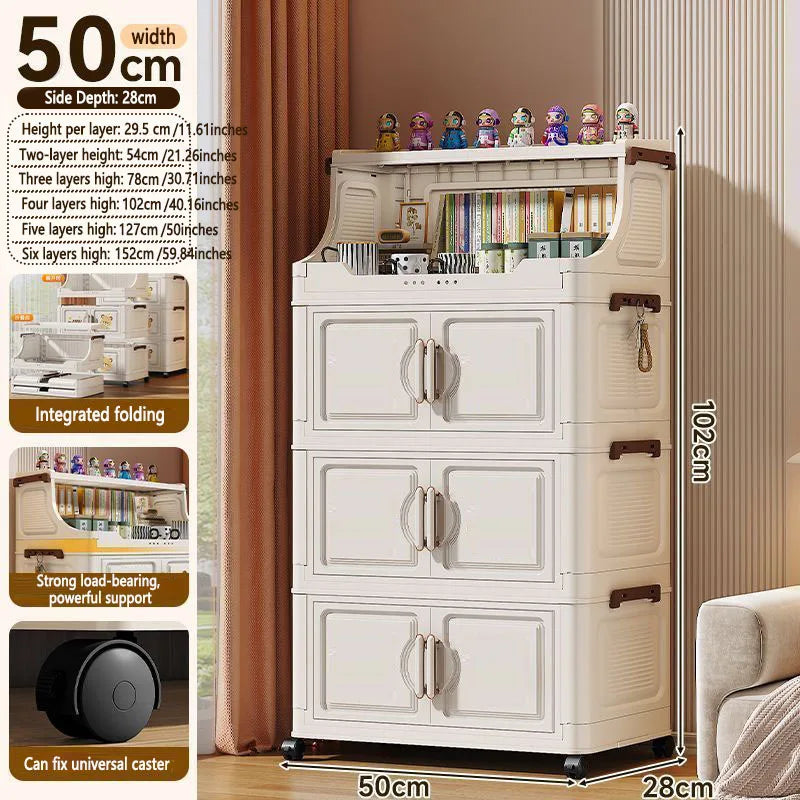 Plastic Foldable Multi Tier Toy Storage Rack Stand