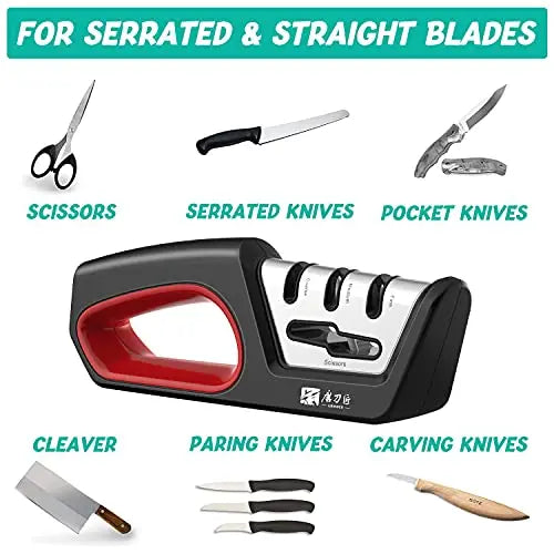 GRINDER Four In One Kitchen Sharpener For Knives And Scissors