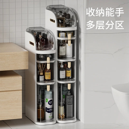 Plastic Narrow Storage Cabinet For Bathroom And Kitchen Single Tier
