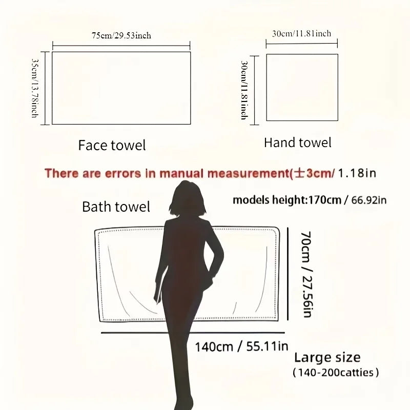 Vunzaom Cotton Blend Bathroom Towel Set For Home Use