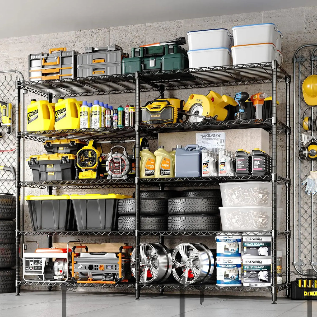 TWISTER.CK Heavy Duty Five Tier Metal Storage Shelving Unit