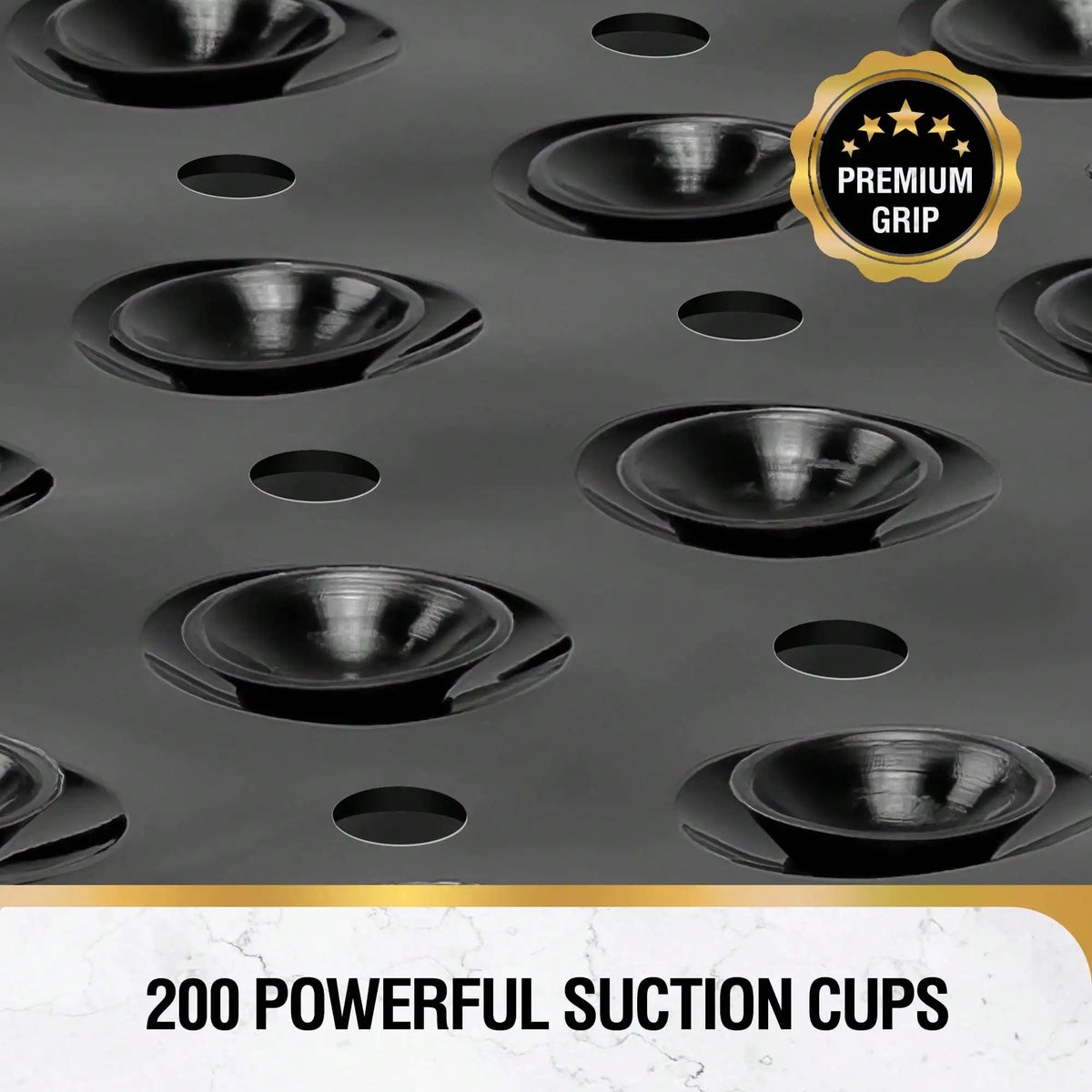 Non Slip Bath Mat With Strong Suction Cups Drain Holes