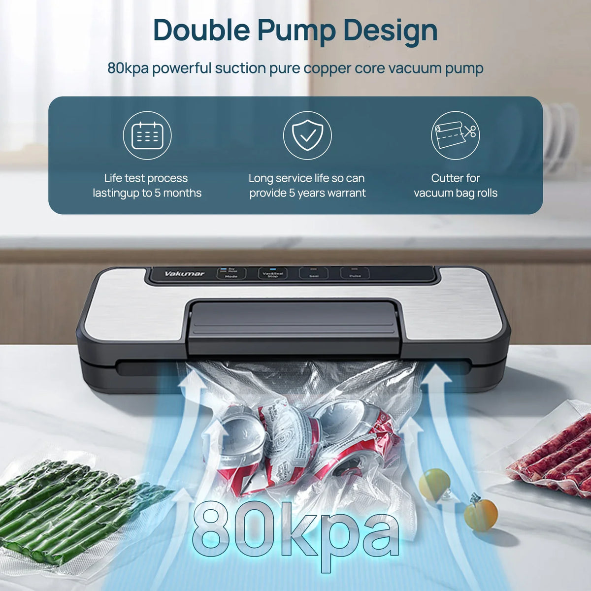 Vakumar Automatic Vacuum Sealer Machine For Sous Vide Cooking