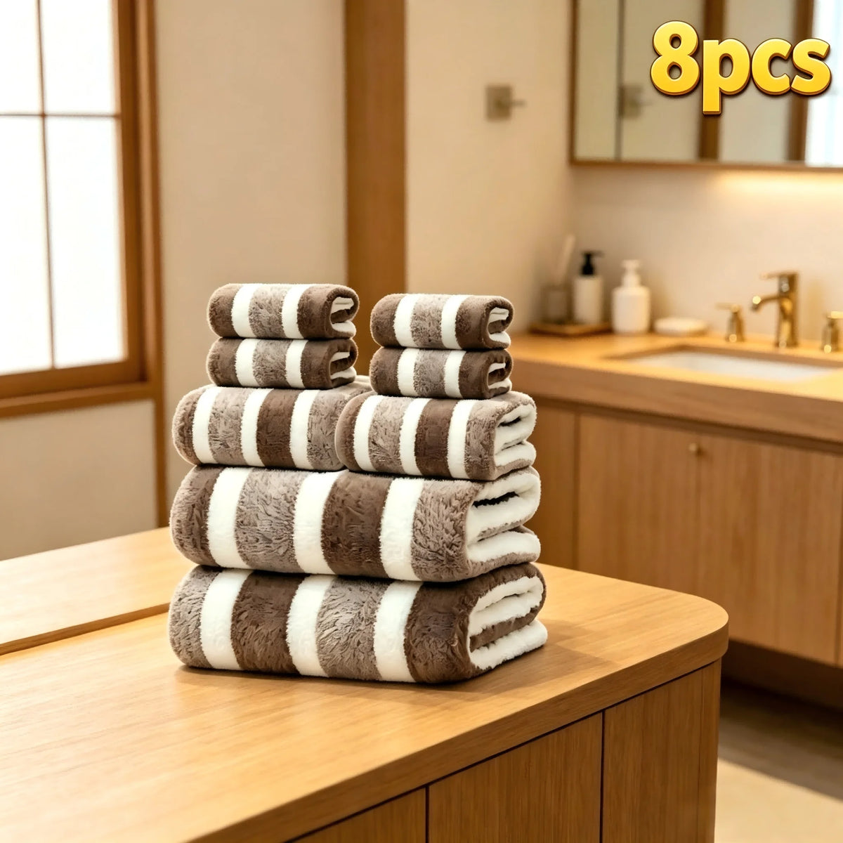 Vunzaom Cotton Blend Bathroom Towel Set For Home Use