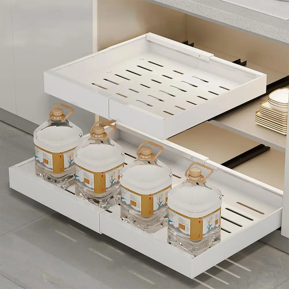 Garvee Adjustable Stainless Steel Pull Out Cabinet Organizer