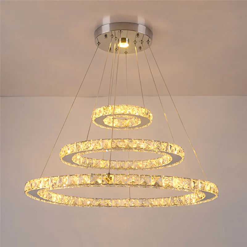 GreeLustr Luxury Crystal Pendant Light Dimmable LED Chandelier