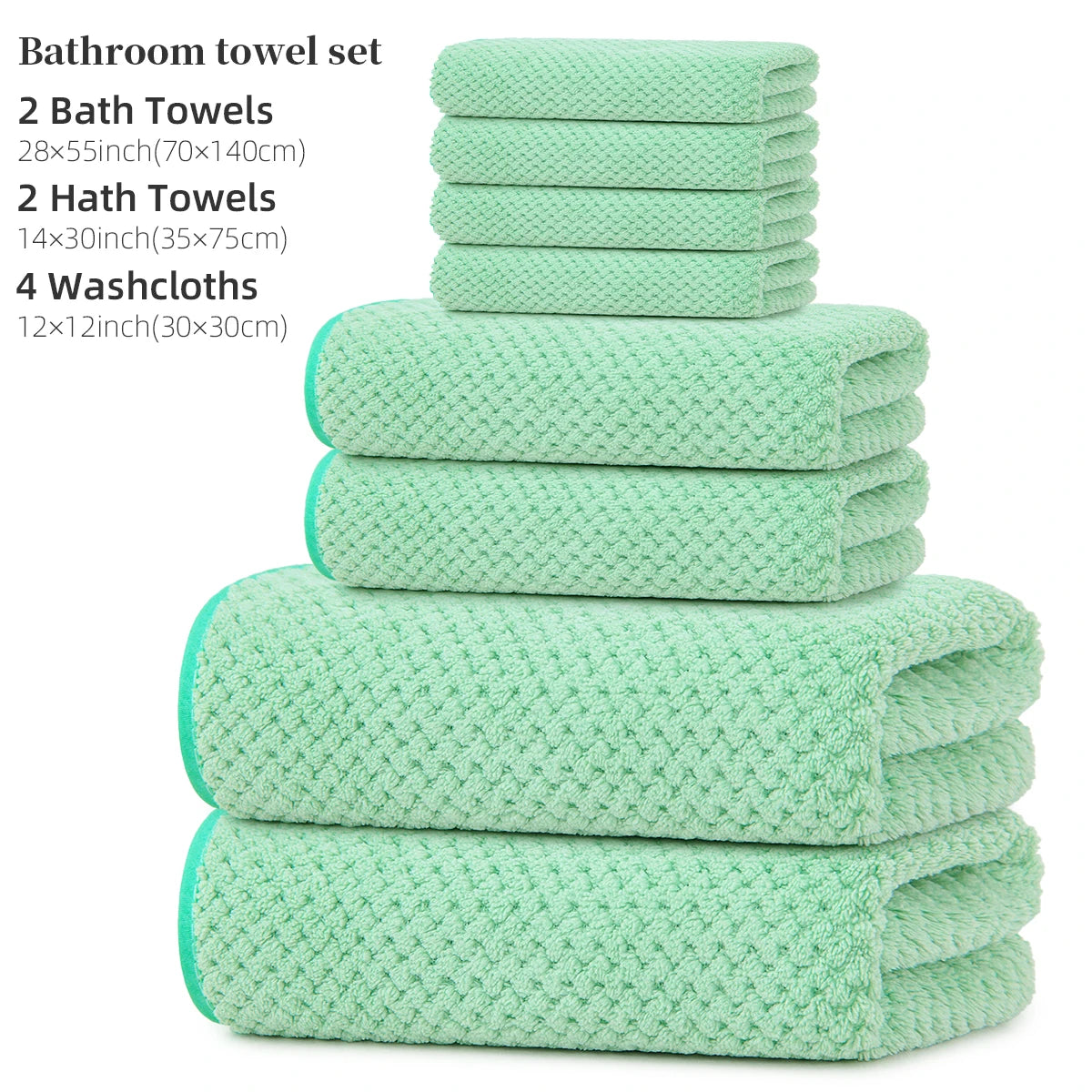 Premium Bath Hand Face Towel Set Soft Absorbent Machine Washable