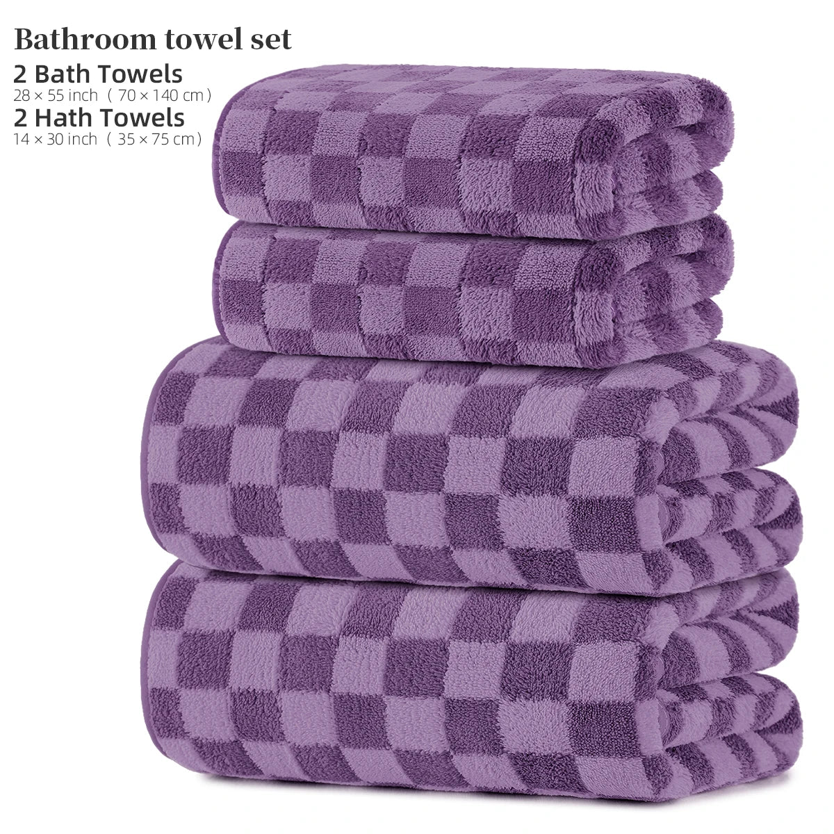 Premium Coral Fleece Towel Set Ultra Soft Absorbent Bath Linens