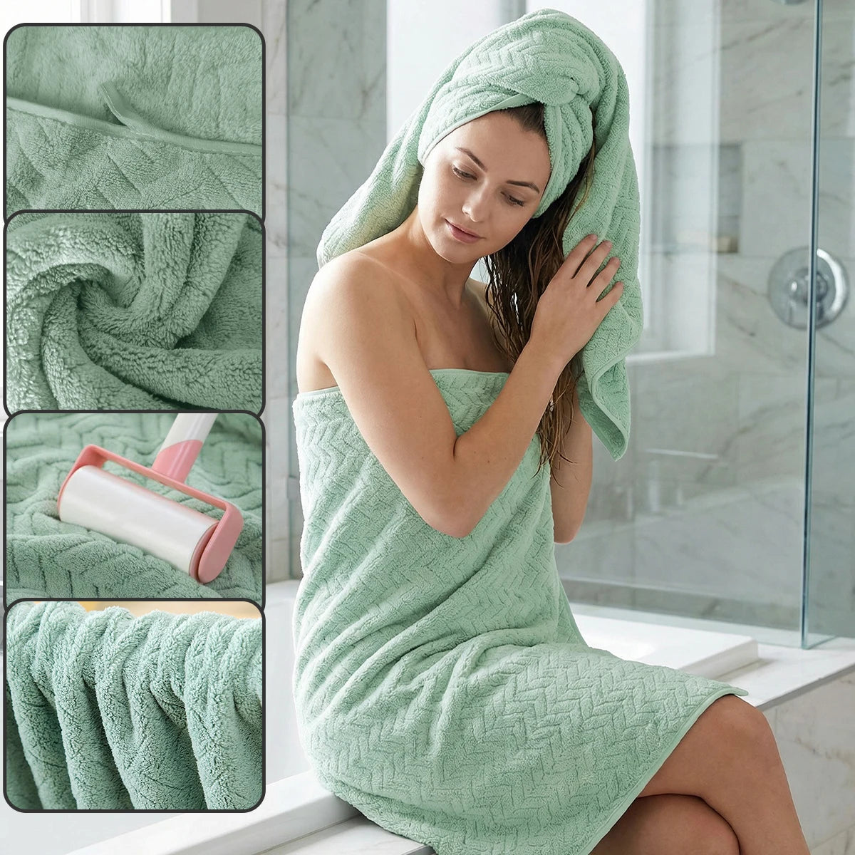 Premium 12 Piece Microfiber Bath Towel Set With High Absorbency