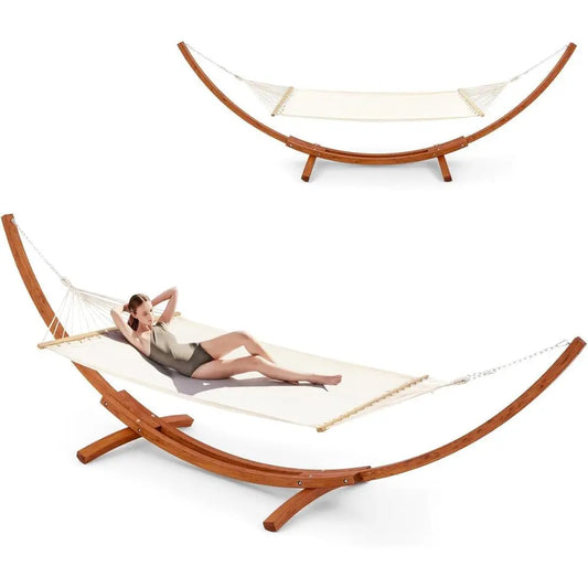 Heavy Duty Two Person Hammock With Sturdy Stand For Outdoors